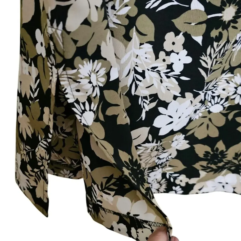 Briggs Vintage Midi Skirt Women's Size MP Floral Boho Office Casual Artsy Party